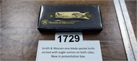 SMITH & WESSON 1 BLADE POCKET KNIFE ETCHED WITH EL