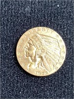 1929 Indian Quarter Eagle 2 1/2 D. Gold