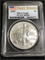 2005 1$ Silver Eagle PCGS MS69