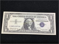 1957-B Silver cert. uncirculated one dollar