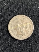 1881 3 cent piece
