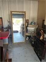 Tall Gold full length carved mirror