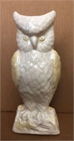 Large Belleek Porcelain Owl Vase