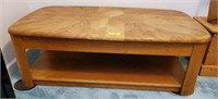 OAK INLAID COFFEE TABLE