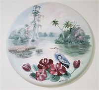 OIL ON CANVAS SIGNED RIVER SCENE ROUND