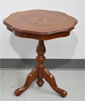 Inlaid Pie Crust Side Table