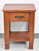 Wood Night Stand With Drawer