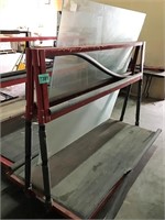 6' Glass Cart 2 Sided w/ 2 Pc Glass