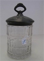 1920's Cut Glass Jelly Jar - Lidded