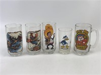 Assorted Vintage Character Glasses