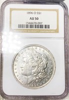 1896-O Morgan Silver Dollar NGC - AU50