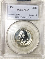 1956 Washington Silver Quarter PCGS - PR67