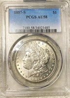 1887-S Morgan Silver Dollar PCGS - AU58