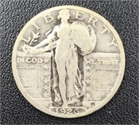 1926 Standing Liberty Silver Quarter Coin
