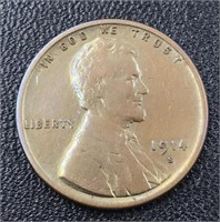 1914-S Lincoln Wheat Cent Penny Coin