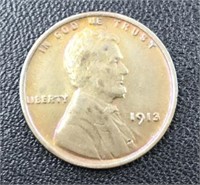 1913 Lincoln Wheat Cent Penny Coin
