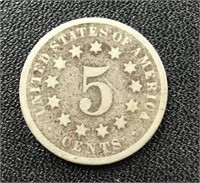 Rare 1875 Shield Nickel Coin