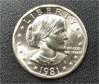 1981-D Susan B Anthony Dollar Coin