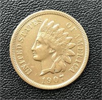 1907 Indian Head Penny Coin
