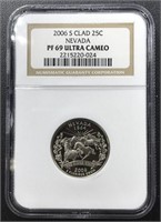 2006-S Nevada State Quarter coins NGC PF69 Ultra