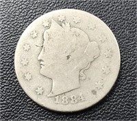1884 Liberty "V" Nickel Coin