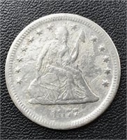 1877-S Seated Liberty Silver Quarter coin