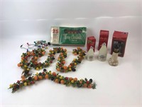 Vintage Christmas Lights, Fruit Garland, Old Spice