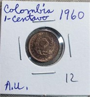 1960 Colombia 1 Centavo AU