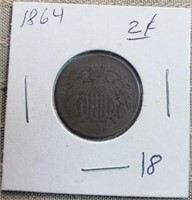 1864 2 Cent Piece
