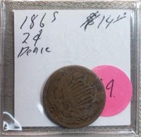 1865 2 Cent Piece G