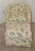 Chair with Matching Ottoman