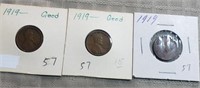 3-1919  Wheat Cents