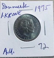 1975 Denmark 1 Krone AU