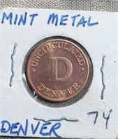 Denver Mint Medal