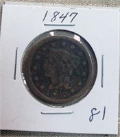 1847 Large One Cent