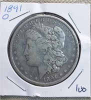 1891O Morgan Dollar
