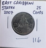 2007 East Caribbean States 25 Cents