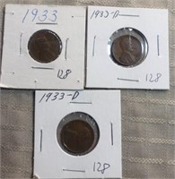 1933PDS  Wheat Cents