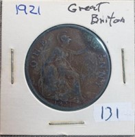 1921 Great Britain Large Penny