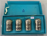 (4) Birks silver plated salt & pepper shakers