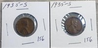 2-1935S  Wheat Cents
