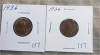 2-1936  Wheat Cents