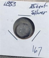 1853 3 Cent Silver