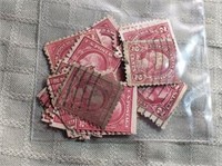 25-2 Cent Red Washington Stamps
