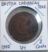 1957 British Caribbean Territories 2 Cent