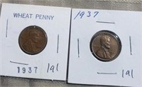 2-1937  Wheat Cents