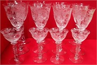 11 - LOT OF 12 CRYSTAL STEMWARE