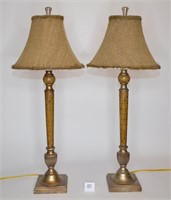 Matching Pair of Decorative Lamps with Shades