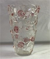 9 inch glass rose vase Mikasa