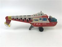 Vintage Tin Helicopter Toy